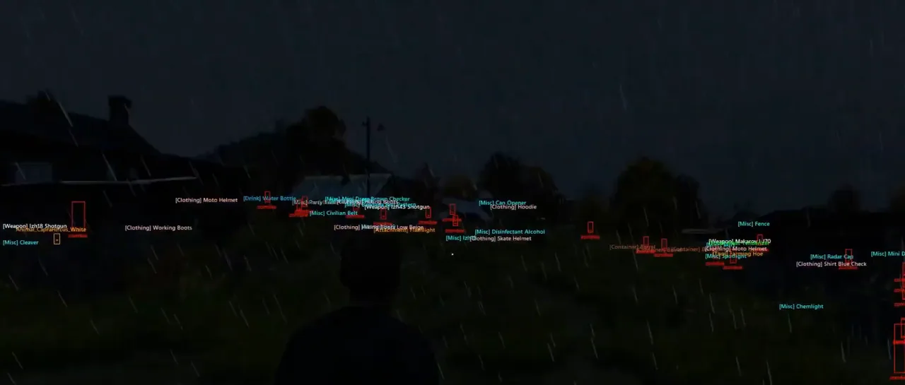 DayZ cheat menu overview with aimbot, ESP and waypoint tabs